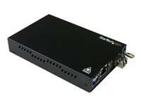 StarTech.com Conversor de Medios de Ethernet Gigabit de Cobre a Fibra - Monomodo LC - 10km - conversor de soportes de fibra - 10Mb LAN, 100Mb LAN, GigE