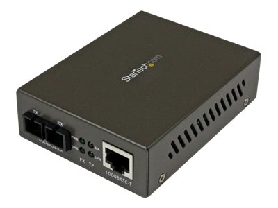  STARTECH.COM  Conversor de Medios Ethernet Gigabit RJ45 a Fibra Óptica Monomodo SC - 15Km - 1x RJ45 Hembra - 1x SC Hembra - conversor de soportes de fibra - GigEMCMGBSC15EU