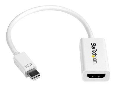  STARTECH.COM  Conversor de Vídeo Mini DisplayPort a HDMI con Audio - Adaptador Activo MDP 1.2 para MacBook Pro - 4K @ 30Hz - Blanco (MDP2HD4KSW) - adaptador de vídeo - Mini DisplayPort / HDMI - 15 cmMDP2HD4KSW