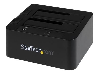  STARTECH.COM  Docking Station eSATA USB 3.0 con UASP de 2 Bahías para Disco Duro o SSD SATA de 2,5 o 3,5 Pulgadas - controlador de almacenamiento - SATA 6Gb/s - eSATA 6Gb/s, USB 3.0SDOCK2U33EB