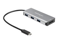 StarTech.com Hub USB-C 10Gbps de 3 Puertos con Lector de Tarjetas de Memoria Flash SD - 3x USB-A - (HB31C3ASDMB) - hub - 3 puertos