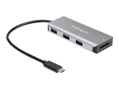  STARTECH.COM  Hub USB-C 10Gbps de 3 Puertos con Lector de Tarjetas de Memoria Flash SD - 3x USB-A - (HB31C3ASDMB) - hub - 3 puertosHB31C3ASDMB