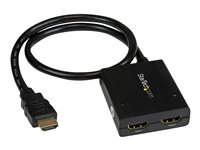 StarTech.com Multiplicador de Vídeo HDMI de 2 Puertos - Splitter HDMI 4k 30Hz de 2x1 Alimentado por USB o Adaptador de Alimentación - separador de vídeo/audio - 2 puertos