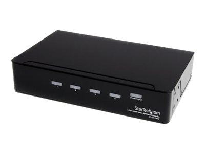  STARTECH.COM  Multiplicador HDMI de 4 puertos y amplificador de señal - Splitter - HDMI hembra - Mini-Jack hembra - 1920x1200 1080p - bifurcador de vídeo - 4 puertosST124HDMI2