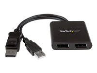 StarTech.com Splitter Multiplicador DP a 2 puertos DisplayPort - Hub MST - bifurcador de vídeo - 2 puertos