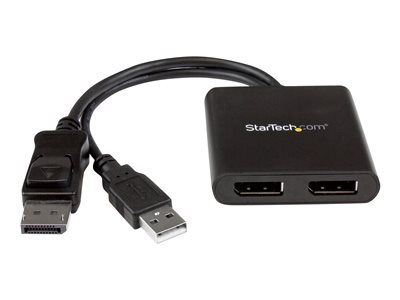  STARTECH.COM  Splitter Multiplicador DP a 2 puertos DisplayPort - Hub MST - bifurcador de vídeo - 2 puertosMSTDP122DP
