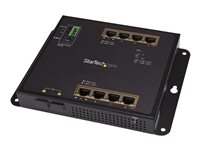 StarTech.com Switch Conmutador de Red Gigabit Ethernet con 8 Puertos RJ45 PoE+ y 2 Puertos SFP - de Montaje en Pared - Gestionado - conmutador - 10 puertos - Gestionado