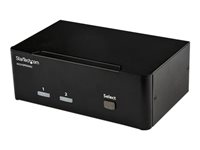 StarTech.com Switch Conmutador KVM de 2 Puertos DisplayPort - 4K 60Hz - conmutador KVM / audio / USB - 2 puertos