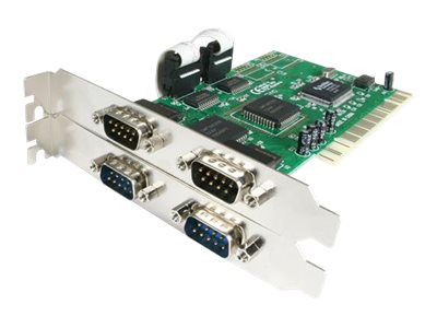  STARTECH.COM  Tarjeta Adaptadora PCI de 4 Puertos Serie RS232 DB9 UART 16550 - Doble Voltaje - adaptador serie - PCI - RS-232 x 4PCI4S550N