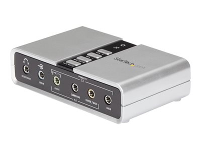 STARTECH.COM  Tarjeta de Sonido 7.1 USB Externa Adaptador Conversor puerto SPDIF Audio Digital Óptico Toslink - USB B - Mini-Jack - tarjeta de sonidoICUSBAUDIO7D