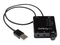 StarTech.com Tarjeta de Sonido Estéreo USB Externa Adaptador Conversor con Salida SPDIF - 1x USB A Macho - 2x Mini-Jack Hembra - Negro - tarjeta de sonido