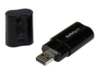 StarTech.com Tarjeta de Sonido Estéreo USB Externa Adaptador Convertidor - Negro - tarjeta de sonido