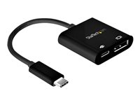 StarTech.com USB C to DisplayPort Adapter with Power Delivery, 8K 60Hz/4K 120Hz USB Type C to DP 1.4 Monitor Video Converter w/60W PD Pass-Through Charging, HBR3, Thunderbolt 3 Compatible - USB-C Male to DP Female (CDP2DP14UCPB) - adaptador USB/DisplayPort