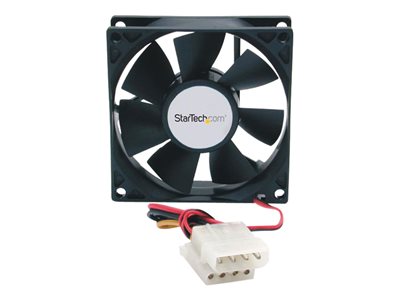  STARTECH.COM  Ventilador Fan con Rodamiento de Bolas para Chasis Caja de Ordenador PC Torre  - 80x25mm - Conector LP4 - kit de ventilador del sistemaFANBOX