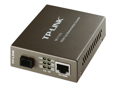  TP-LINK  MC111CS - conversor de soportes de fibra - 10Mb LAN, 100Mb LANMC111CS