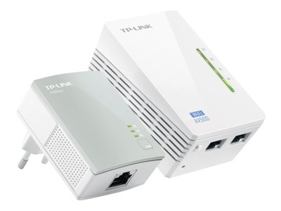  TP-LINK  TL-WPA4220KIT AV500 2-Port Wifi Powerline Adapter Starter Kit - kit adaptador de línea eléctrica - 802.11b/g/n - conectable en la paredTL-WPA4220 KIT