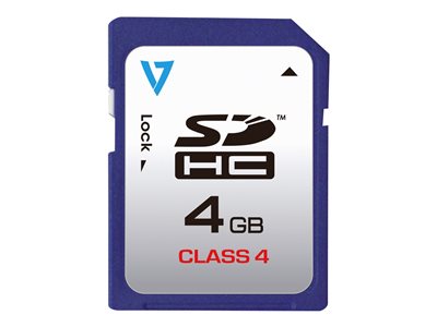  V7  VASDH4GCL4R - tarjeta de memoria flash - 4 GB - SDHCVASDH4GCL4R-2E