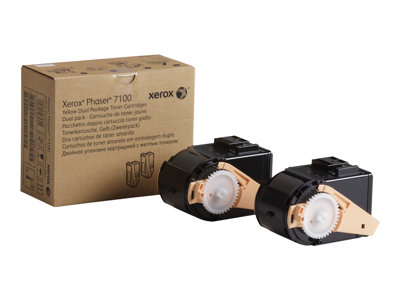  XEROX  Phaser 7100 - paquete de 2 - gran capacidad - amarillo - original - cartucho de tóner106R02604
