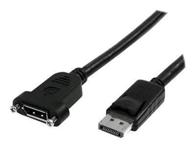 Startech.com Cable de 91cm DisplayPort de Montaje en Panel - 4K x 2K - Cable DisplayPort 1.2 de Extensión de Vídeo Macho a Hembra - Cable para Monitor DP DPPNLFM3PW