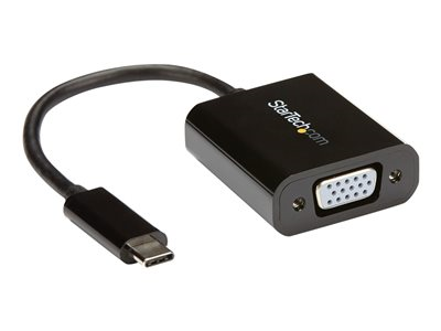 Startech.com Adaptador USB C a VGA - Negro - 1080p - Convertidor de Vídeo para su MacBook Pro - Dongle de Pantalla USB Tipo C a VGA - Conversor USB Tipo C a VGA CDP2VGA
