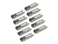 Startech.com Paquete de 10 Módulos SFP Compatibles con Cisco GLC-LH-SM - 1000BASE-LX/LH - Fibra Monomodo 1GbE - SFP Ethernet Gigabit 1Gb - LC - 10km - Cisco Firepower/ASR920/IE2000 DDM GLCLHSM10PST