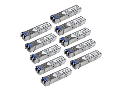Paquete de 10 Módulos SFP Compatibles con Cisco GLC-LH-SMD - 1000BASE-LX/LH - Fibra Monomodo 1GbE - SFP Ethernet Gigabit 1Gb - LC - 10km - Cisco Firepower/ASR920/IE2000 DDM GLCLHSMD10ST