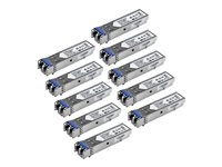 Startech.com Paquete de 10 Módulos SFP Compatibles con Cisco GLC-LH-SMD - 1000BASE-LX/LH - Fibra Monomodo 1GbE - SFP Ethernet Gigabit 1Gb - LC - 10km - Cisco Firepower/ASR920/IE2000 DDM GLCLHSMD10ST