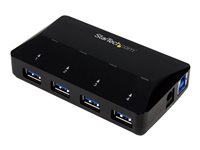 Startech.com Concentrador USB 3.0 de 4 Puertos - 5Gbps - Ladrón con Puertos de Carga y Sincronización - Hub con 1 Puerto de 2,4A ST53004U1C