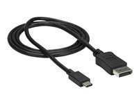 Cable 1m USB C a DisplayPort 1.2 de 4K a 60Hz - Adaptador Convertidor USB Tipo C a DisplayPort - HBR2 - Conversor USBC con Modo Alt - Compatible con Thunderbolt 3 - Negro CDP2DPMM1MB