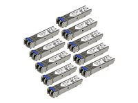 Startech.com Paquete de 10 Módulos SFP compatibles con HPE J4859C - 1000BASE-LX - Monomodo/Multimodo de 1 GbE - SFP Ethernet Gigabit 1Gb - LC - 10km - 1310nm - HPE 1400, 1700, 1820 DDM J4859C10PKST