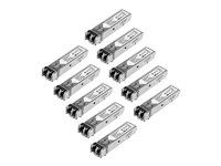 Startech.com Paquete de 10 Módulos SFP Compatibles con HPE J4858C - 1000BASE-SX - Fibra Multimodo MMF de 1 GbE - SFP Ethernet Gigabit 1Gb - LC - 550m - 850nm - HPE 1400, 1700, 1820 DDM J4858C10PKST