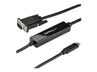 Startech.com Cable de 1m USB C a VGA - Cable Adaptador Activo de Vídeo USB Tipo C a VGA 1920x1200/1080p - Compatible con Thunderbolt 3 - Portátil a Monitor VGA - Modo Alt DP HBR2 Negro CDP2VGAMM1MB