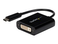Startech.com Adaptador USB C a DVI - Negro - 1920x1200 - Convertidor de Vídeo USB Tipo C para su Pantalla/Monitor/Proyector DVI-D - La Versión Mejorada es CDP2DVIEC CDP2DVI
