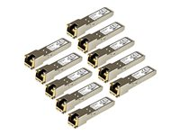 Startech.com Paquete de 10 Módulos SFP Compatibles con Cisco GLC-T - 1000BASE-T - SFP a RJ45 Cat6 / Cat5e - SFP Ethernet Gigabit de 1Gb - RJ45 - 100m - Cisco Firepower, ASR920, IE2000 GLCT10PKST