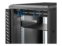 Estante 2U Bandeja Estándar para Armario Rack Universal de Servidores de 19 Pulgadas - de Acero de Servicio Pesado - Capacidad de Carga de 20kg - 16" de Profundidad - Negro CABSHELF