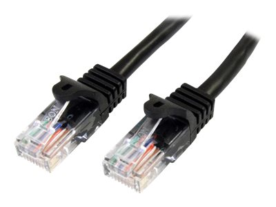 Cable de Red de 0,5m Negro Cat5e Ethernet RJ45 sin Enganches 45PAT50CMBK