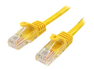 Cable de Red de 0,5m Amarillo Cat5e Ethernet RJ45 sin Enganches 45PAT50CMYL