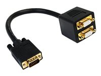 Startech.com Cable de 30cm Duplicador Divisor de Vídeo VGA de 2 puertos Salidas Compacto - Bifurcador VGASPL1VV
