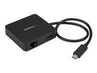 Startech.com Adaptador Multipuertos USB C - Mini Dock Portátil USB-C 4K HDMI - Gigabit Ethernet - Hub USB 3.0 (1x USB-A 1x USB-C) - Adaptador Multi USB TipoC - Compatible con Thunderbolt 3 DKT30CHD