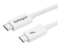 Startech.com Cable Thunderbolt 3 Pasivo de 1m - 20Gbps - PD 100W - Vídeo 4K - Cable Thunderbolt - Certificado Thunderbolt - Compatible con USB4 / Modo Alt DP - Thunderbolt 4 - USB 3.2 - USB-C - Blanco TBLT3MM1MW