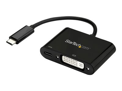 Startech.com Adaptador Gráfico Externo USB-C a DVI con Entrega de Potencia - Adaptador de Vídeo Externo USBC - USB Tipo C 1920x1200 CDP2DVIUCP