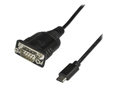 Adaptador Conversor USB Tipo C a Serie DB9 RS232 con Retención de Puertos COM - Cable Convertidor de 40cm USBC a Serie - para PLCs, Escáners, Impresoras - para Windows Mac y Linux ICUSB232PROC