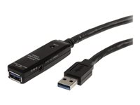 Startech.com Cable Extensor Alargador USB 3.0 SuperSpeed Activo de 3m - USB A Macho a Hembra - Negro USB3AAEXT3M