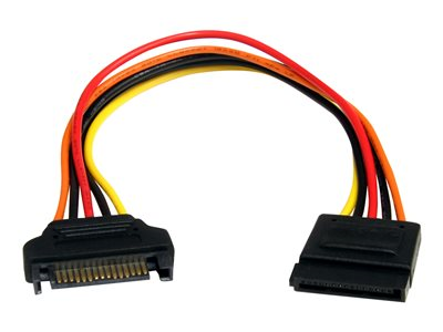 Startech.com Cable de 20cm de Extensión de Alimentación Corriente SATA - 15 pines SATAPOWEXT8