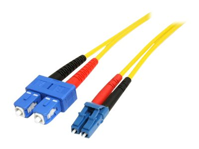 Cable Adaptador de Red de 1m Monomodo Dúplex Fibra Óptica LC-SC - Patch Duplex Modo Sencilla SMFIBLCSC1