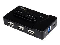 Startech.com Adaptador Concentrador Hub Ladrón USB 6 Puertos - 2x USB 3.0 -4x USB 2.0 - 1x USB Cargador de 2A ST7320USBC