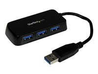 Startech.com Adaptador Concentrador Hub Ladrón USB 3.0 (5Gbps) Super Speed para Portátil de 4 Puertos Salidas - Negro ST4300MINU3B