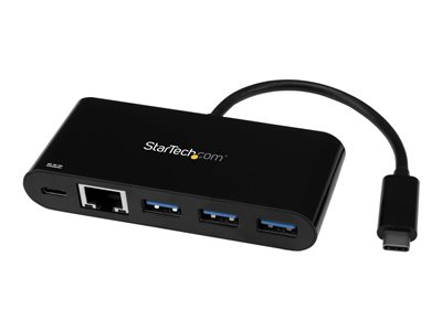 Adaptador Multipuertos USB-C de Red Ethernet con Hub de 3 Puertos USB 3.0 y Entrega de Potencia US1GC303APD