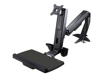 Brazo de Soporte de Pie y Sentado - Brazo Ajustable de Montaje en Escritorio de Pie o Sentado para Un Monitor VESA de hasta 27" - Ergonómico Articulado para Escritorio de Pie ARMSTSCP1
