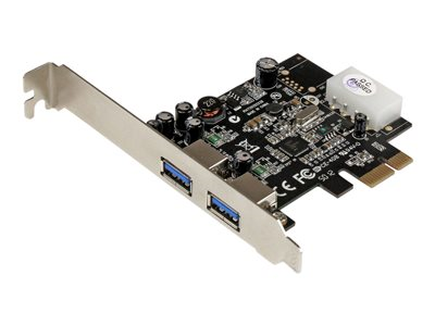 Startech.com Adaptador Tarjeta Controladora PCI Express PCI-E 2 Puertos USB 3.0 con Alimentación Molex y UASP PEXUSB3S25
